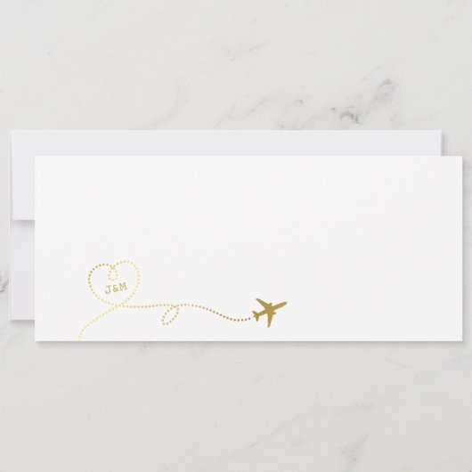 Instapkaart Nep Goud Save the Date Ticket (Achterkant)