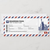 Instapkaart New York Reis Vliegticket Kaart (Voorkant)