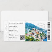 Instapkaart Positano Amalfi Kust Verjaardag Save The Date (Voorkant / Achterkant)