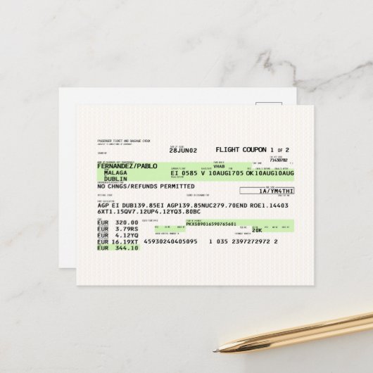 Instapkaart - Retro Briefkaart (Voorkant / Achterkant in situ)