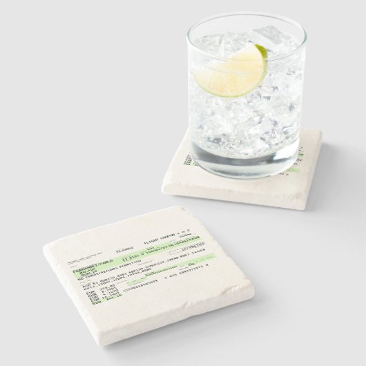 Instapkaart - Retro Stenen Onderzetter (Zijkant)