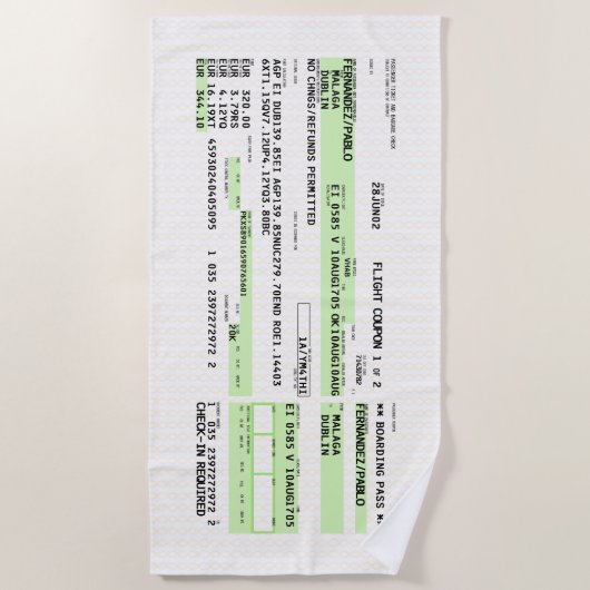 Instapkaart - Retro Strandlaken (Voorkant)