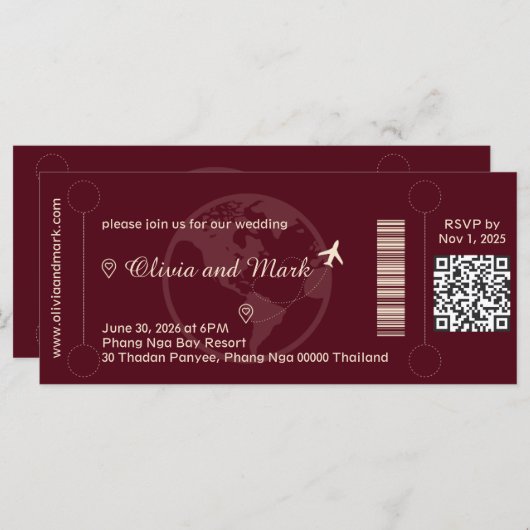 Instapkaart RSVP Card – Bourgogne & Champagne (Voorkant / Achterkant)