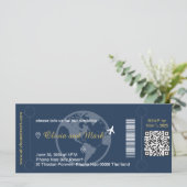 Instapkaart RSVP Card – Navy & Gold (Staand voorkant)