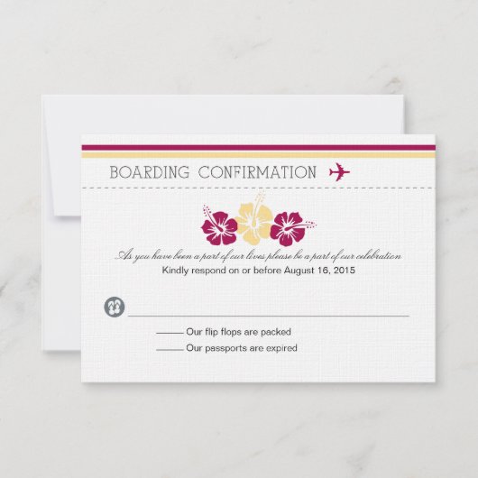 Instapkaart RSVP-kaart naar Portugal RSVP Kaartje (Voorkant)