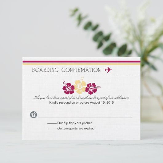 Instapkaart RSVP-kaart naar Portugal RSVP Kaartje (Staand voorkant)