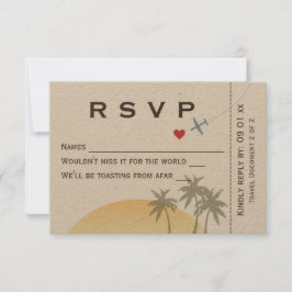  instapkaart RSVP kraftpapier Kaart