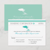 Instapkaart RSVP naar Aruba Kaartje (Voorkant / Achterkant)