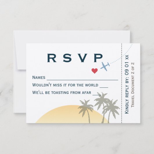 instapkaart RSVP op ecru Kaart (Voorkant)