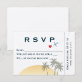 instapkaart RSVP op ecru Kaart (Voorkant / Achterkant)