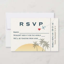 instapkaart RSVP op ecru Kaart