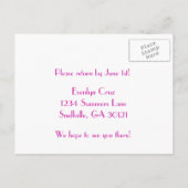 Instapkaart RSVP Uitnodiging Briefkaart (Achterkant)