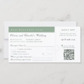 Instapkaart Sage QR Code Trouwbestemming Feestdagenkaart (Voorkant)