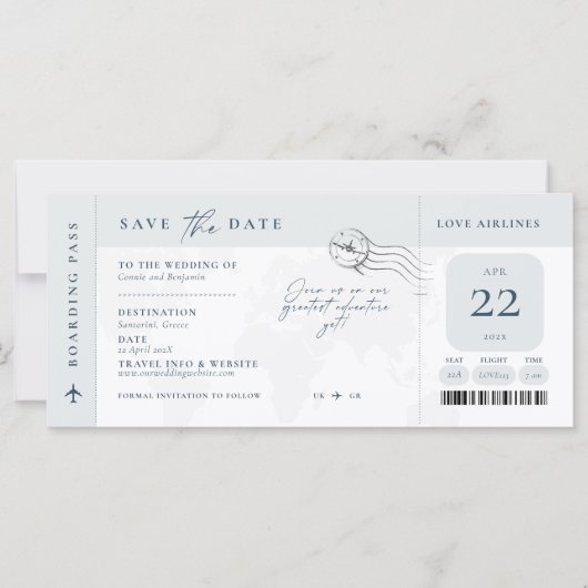 Instapkaart Save the Date Invitation (Voorkant)
