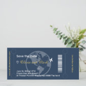Instapkaart Save the Date - Navy & Gold (Staand voorkant)