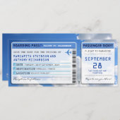 instapkaart save the date tickets met lucht wolk (Voorkant / Achterkant)