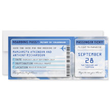 instapkaart save the date tickets met lucht wolk