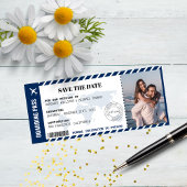 Instapkaart Save The Date Wereldkaart Ticket