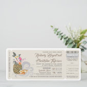 instapkaart | Strandananas | Trouwticket Kaart (Staand voorkant)