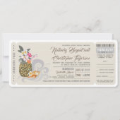 instapkaart | Strandananas | Trouwticket Kaart (Voorkant)