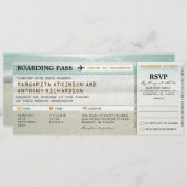 instapkaart strandgolven bruiloft uitnodigingen &  (Voorkant / Achterkant)