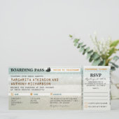 instapkaart strandgolven bruiloft uitnodigingen & (Staand voorkant)