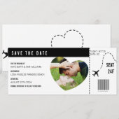 Instapkaart Ticket Foto Persoonlijk Aangepast Save The Date (Voorkant / Achterkant)