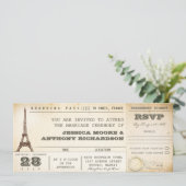 instapkaart trouwkaarten - uitnodigingen PARIJS (Staand voorkant)