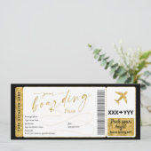 Instapkaart verrassings nep vliegticket kaart (Staand voorkant)