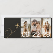 Instapkaart Vliegticket Save The Date (Achterkant)