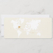 Instapkaart Vliegticket Save The Date Wedding Kaart (Achterkant)