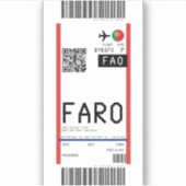 Instapkaart voor Faro (FAO) Sticker (Voorkant)