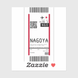Instapkaart voor Nagoya Japan (NGO) Sticker