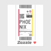 Instapkaart voor Phoenix (PHX) Sticker (Vel)