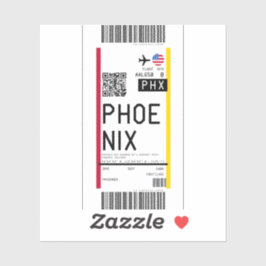 Instapkaart voor Phoenix (PHX) Sticker