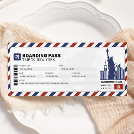 Instapkaart voor reizen naar New York Vliegticket Kaart