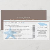 Instapkaart voor trouwreis naar Jamaica informatie Kaart (Voorkant / Achterkant)