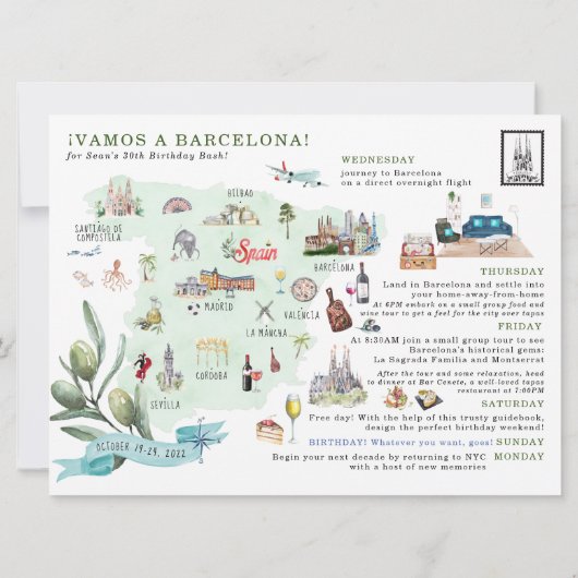 instapkaart | Weekend in Spanje Kaart (Achterkant)