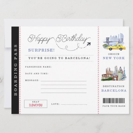 instapkaart | Weekend in Spanje Uitnodiging (Voorkant)