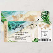 Instapkaart Wereldkaart Tropisch Eiland Uitnodigin Kaart (Voorkant / Achterkant)