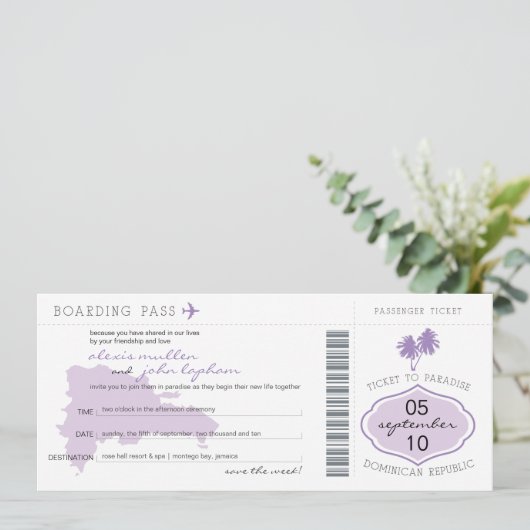 Instappas Save the Date to Dominican Republic (Staand voorkant)