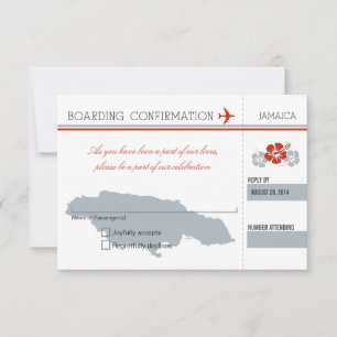 Instappen Boarding Pass NAAR JAMAICA RSVP Kaartje
