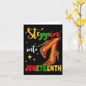 Instappen in Juneteenth Als Mijn Voorouders Hoge H Kaart (Gele Bloem)