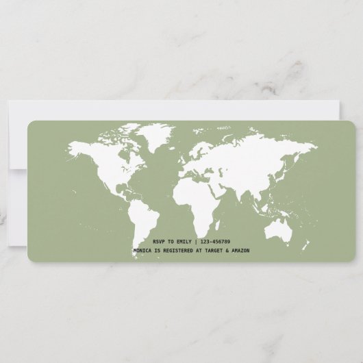 Instappen Pass Travel Gender Neutraal Baby shower Kaart (Achterkant)