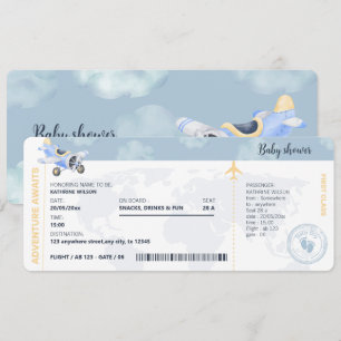 Instappen Pass Travel Gender Neutraal Baby shower Kaart
