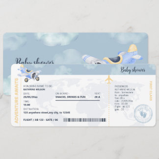 Instappen Pass Travel Gender Neutraal Baby shower Kaart