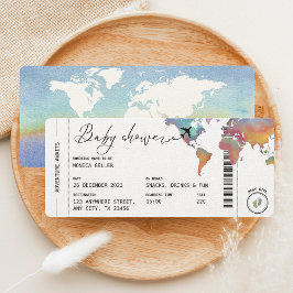 Instappen Pass Travel Gender Neutraal Baby shower Kaart