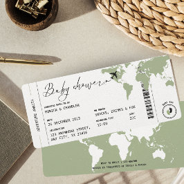 Instappen Pass Travel Gender Neutraal Baby shower Kaart