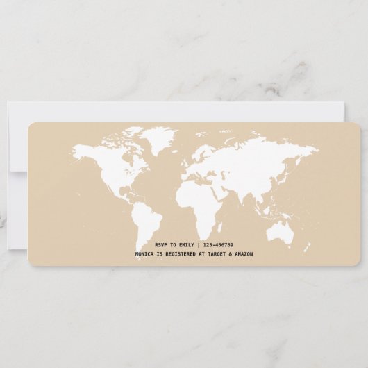 Instappen Pass Travel Gender Neutraal Baby shower Kaart (Achterkant)