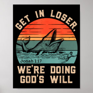 Instappen, we doen Gods wil grappig christelijk bi Poster
